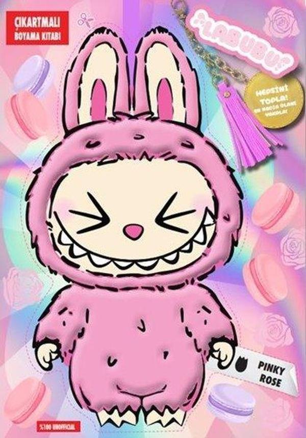 Labubu Pinky Rose Çılgın Koleksiyon - Çıkartmalı Boyama Kitabı - Doğan Çocuk - Image 1