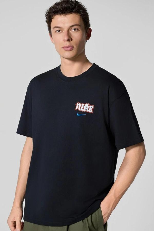 Nike Sportswear M90 Loose Fit T-Shirt Erkek Bol Kesim Tişört Siyah - Image 1