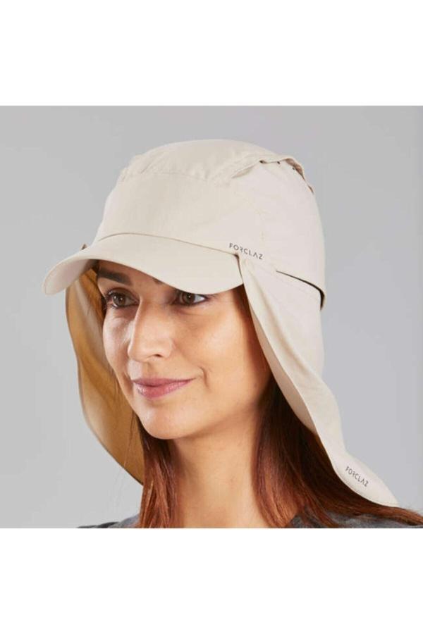 Decathlon - Ultraviole Uv Güneş Işığı Korumalı Yetişkin Unisex Şapka Keten Beji - Image 1