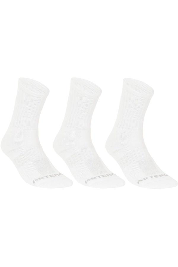 Decathlon Artengo Tenis Çorabı - Uzun Konçlu - 3'Lü Paket - Beyaz - Rs 500 - Image 1
