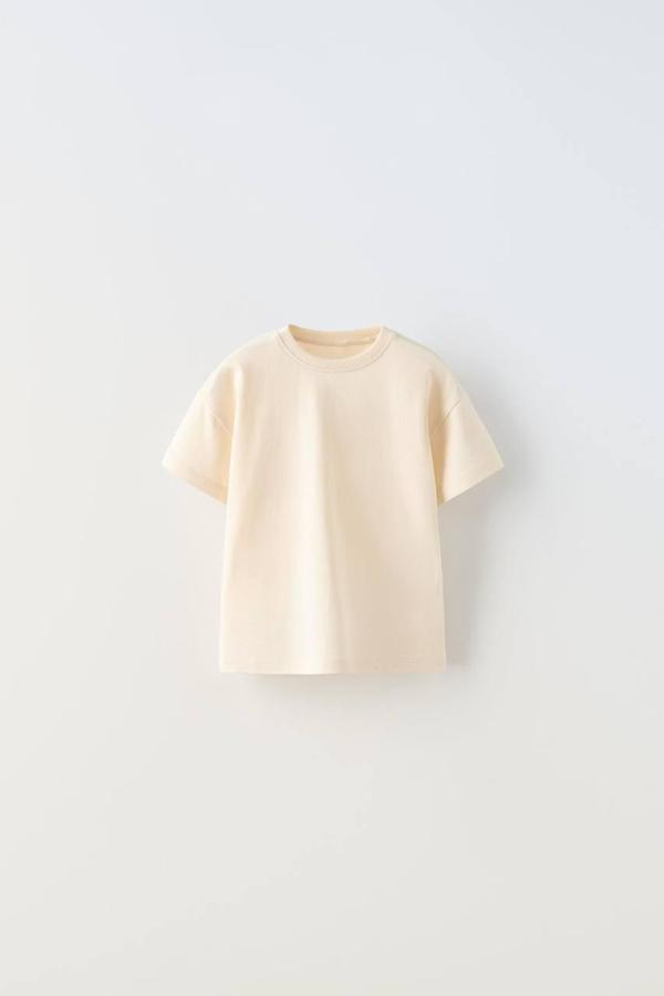 La Ciel Paris Basic Tişört – Krem - Image 1