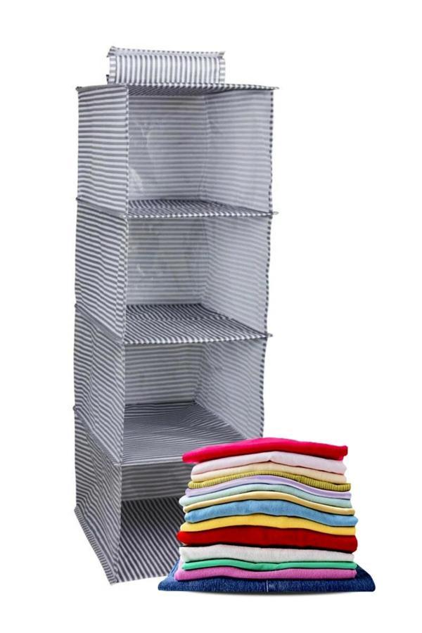 4 Gözlü Dolap Organizer Zebra Model - Image 1