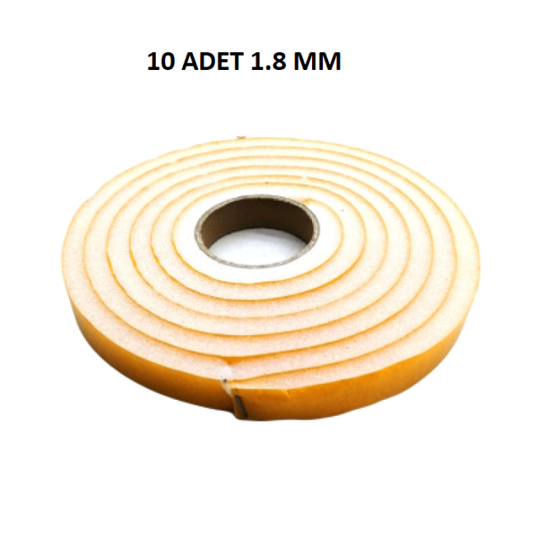 10 Adet Kapı Pencere Isı Yalıtım Süngeri Yapışkanlı Pencere Rüzgar Bandı 18MM x 2,5 MT - Image 1