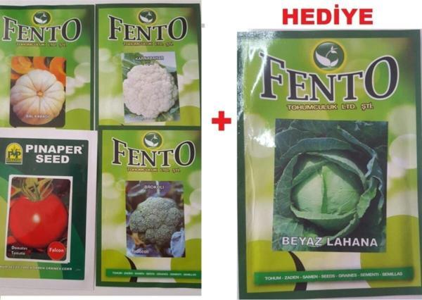 Fento Bal Kabağı Tohumu +Karnıbahar Tohumu+Brokoli Tohumu +Domates Tohumu - Image 1