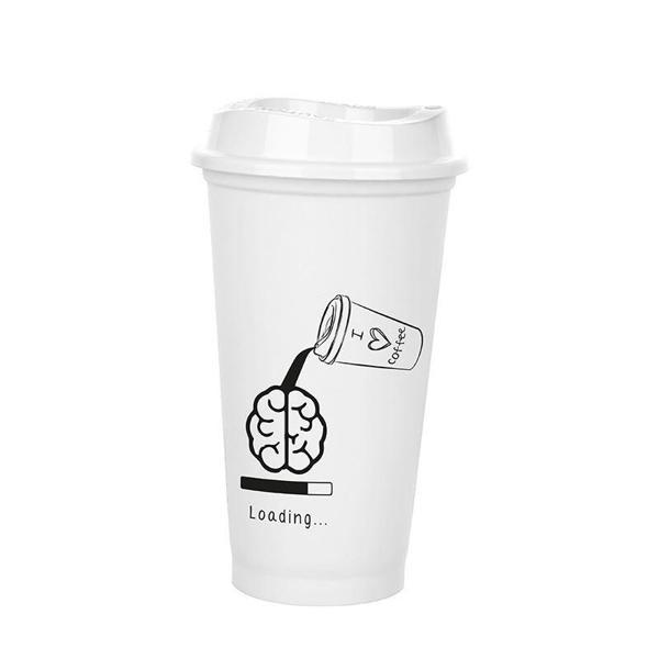 Kahve Bardağı - Kapaklı Beyaz 473 ml - Image 1