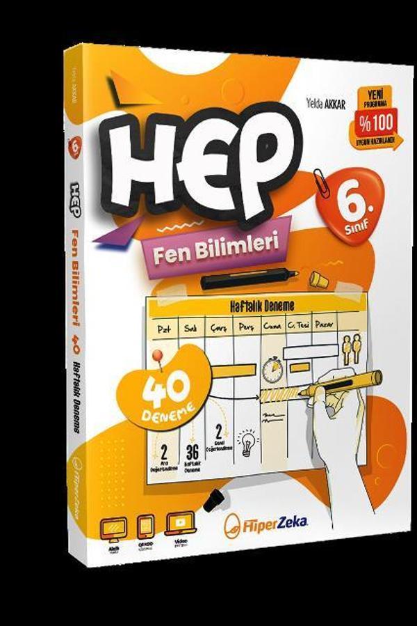 6. Sınıf Haftalık HEP Fen Bilimleri 40 Deneme - İş Bankası Kültür Yayınları - Image 1