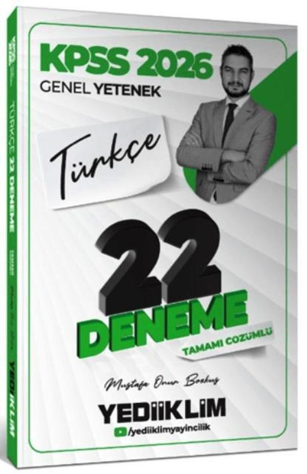 KPSS Genel Yetenek Türkçe Tamamı Çözümlü 22 Deneme Sınavı 2026 - İş Bankası Kültür Yayınları - Image 1