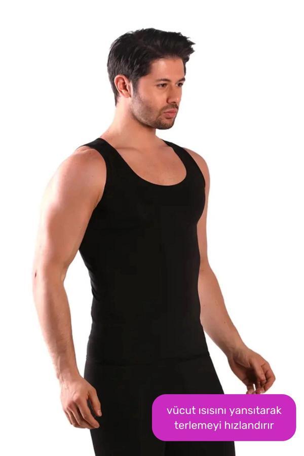 Özel Seri Terleme Hızlandırıcı Rahat Şık Destekleyici Termal Sauna Erkek Atlet - Image 1