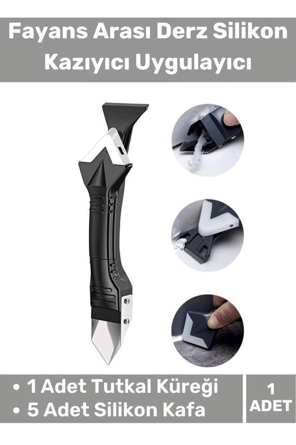 Premium Ürün Fayans Banyo Mutfak Silikon Derz Kazıyıcı Sıyırıcı Uygulayıcı 3 in 1 Aparat - Image 1