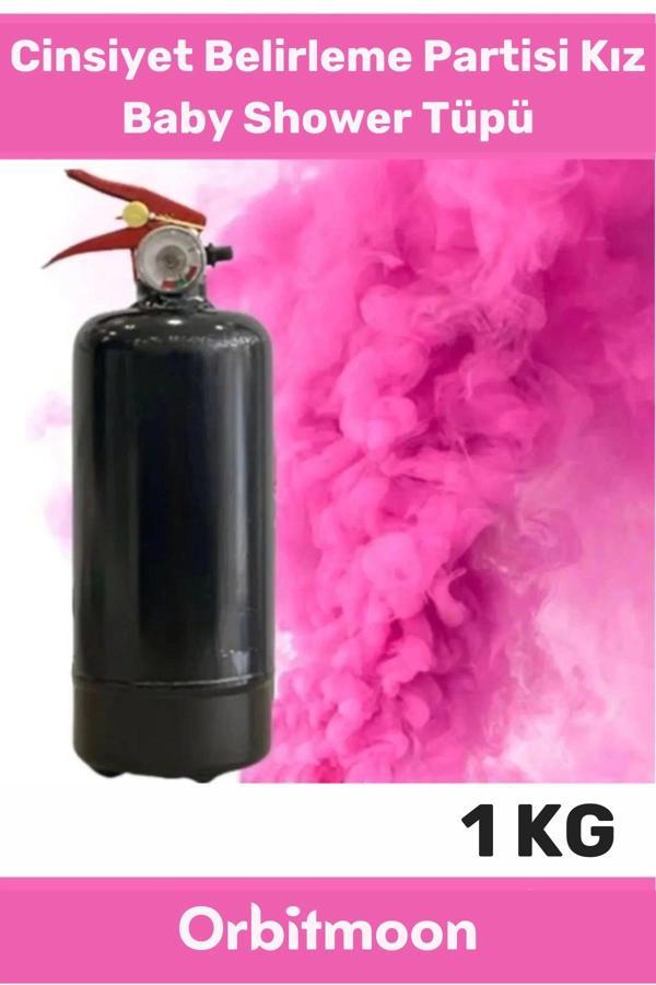Premium Cinsiyet Belirleme Partisi Ambalajı İbaresiz Yazısız 1 Kg Kız Bebek Pembe Baby Shower Tüpü - Image 1