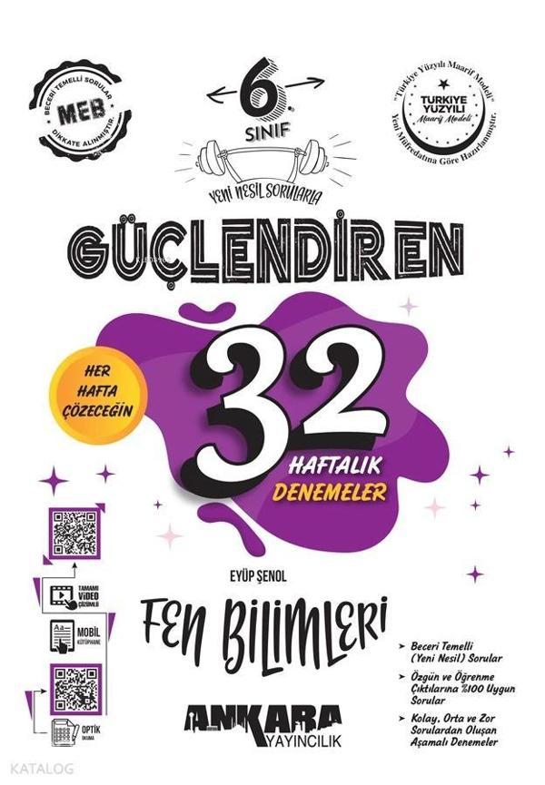  6.Sınıf Güçlendiren 32 Haftalık Fen Bilimleri Kazanım Denemeleri  2026 - İş Bankası Kültür Yayınları - Image 1