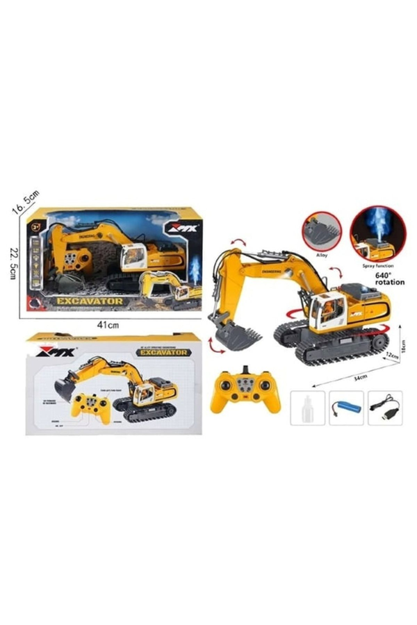 Uzaktan Kumandalı Şarjlı PALETLİ EXCAVATOR 1/18 Boy Full Fonksiyon Kepçe Hareketli Işıklı - Image 1