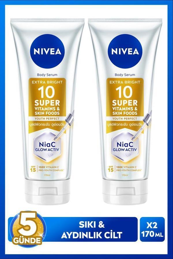 SPF15 Super10 Serum Etkili Sıkılaştırıcı ve Aydınlatıcı Vücut Losyonu 170ml, Nemlendirici,C Vitamini - Image 1