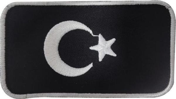 Single Sword BAYRAK Nakış Patch - Peç 10 Cm X 4,5 Cm - Image 1
