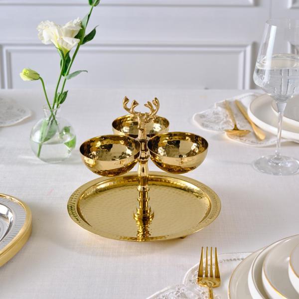 Karaca Loren Çerezlikli İkramlık Gold 8x21 cm - Image 1