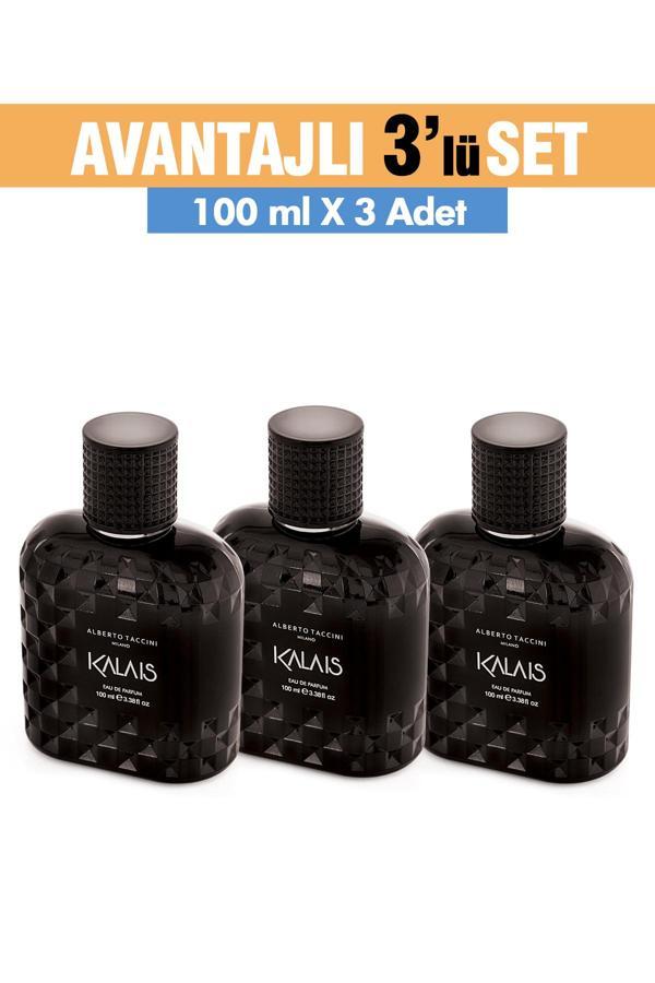 3'Lü Set Alberto Taccini KALAIS Erkek Parfümü - 100 ml - Image 1