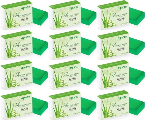 Agarta El Yapımı Doğal Sabun 150GR Aloe Vera (12 Li Set) - Image 1