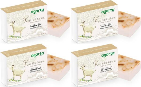 Agarta El Yapımı Doğal Sabun 150GR Keçi Sütü (4 Lü Set) - Image 1