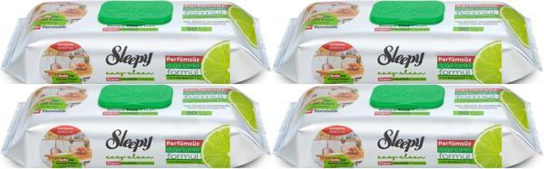 Sleepy Easy Clean Yüzey Temizlik Mutfak Havlusu -Mendili  50 Yaprak Bergomot Yağlı (4Lü Set) 200Yprk - Image 1