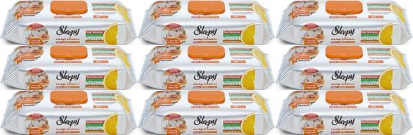Sleepy Easy Clean Yüzey Temizlik Mutfak Havlusu -Mendili  50 Yaprak Portakal Yağlı (9Lu Set) 450Yprk - Image 1