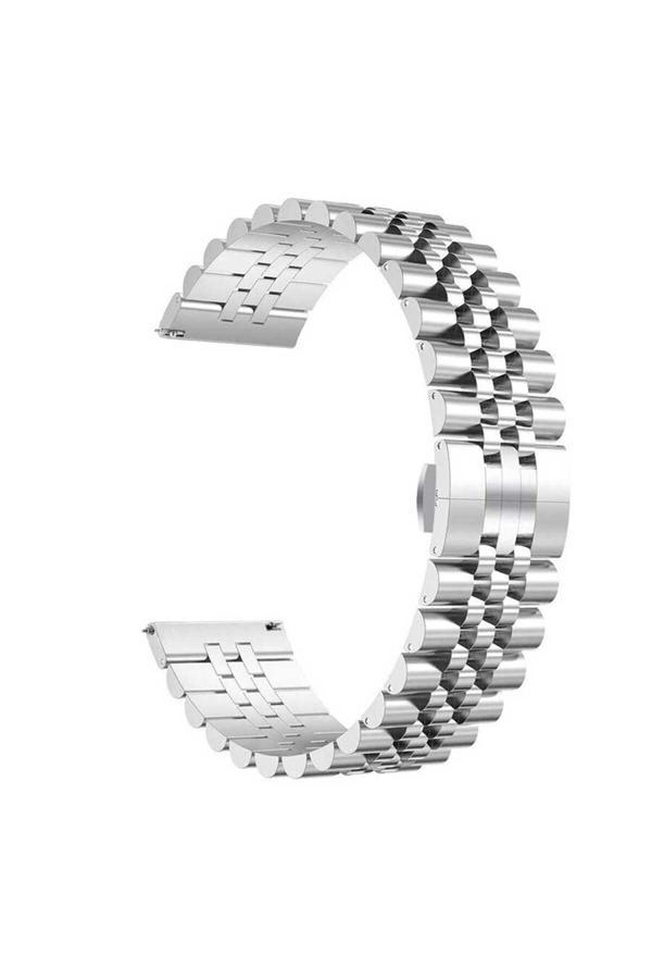 Kılıftech Huawei Gt2 42Mm Uyumlu Krd-36 20Mm Metal Zore Kordon-Gümüş - Image 1