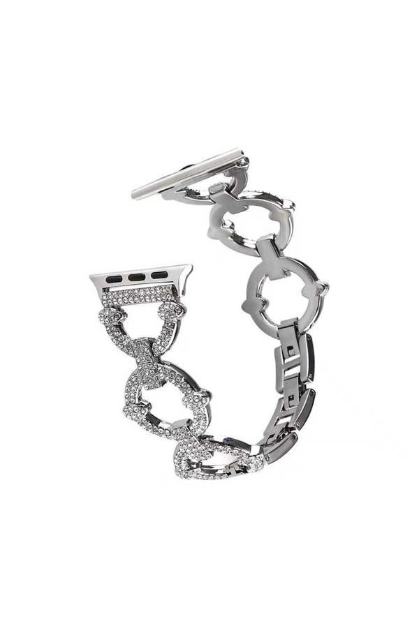 Kılıftech Watch 38Mm Uyumlu Krd-57 Metal Zore Kordon-Gümüş - Image 1