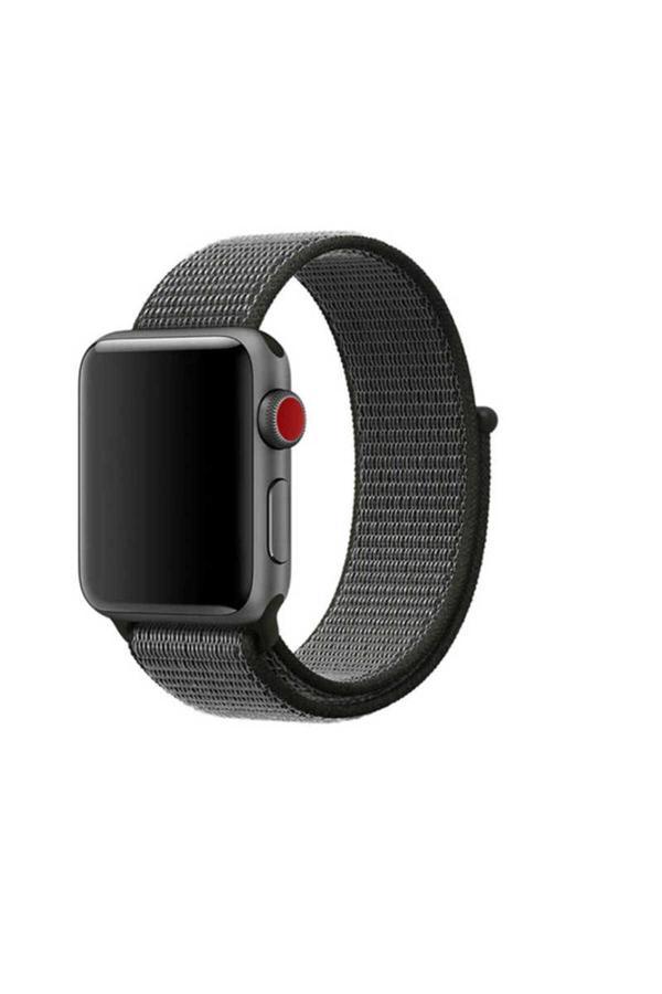 Haktan Kılıf Watch 38Mm Uyumlu Krd-03 Hasır Zore Kordon-Siyah - Image 1