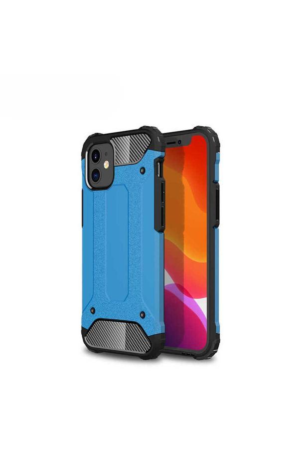 Zore İphone 12 Uyumlu Zore Crash Silikon Kılıf-Mavi - Image 1