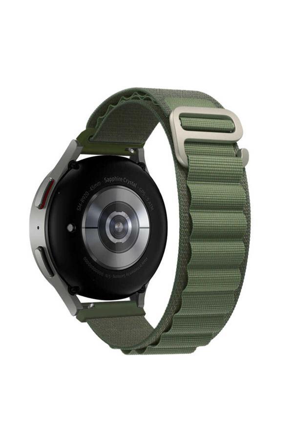 Kılıftech Xiaomi Amazfit Pace Uyumlu Krd-74 22Mm Hasır Zore Kordon-Yeşil - Image 1