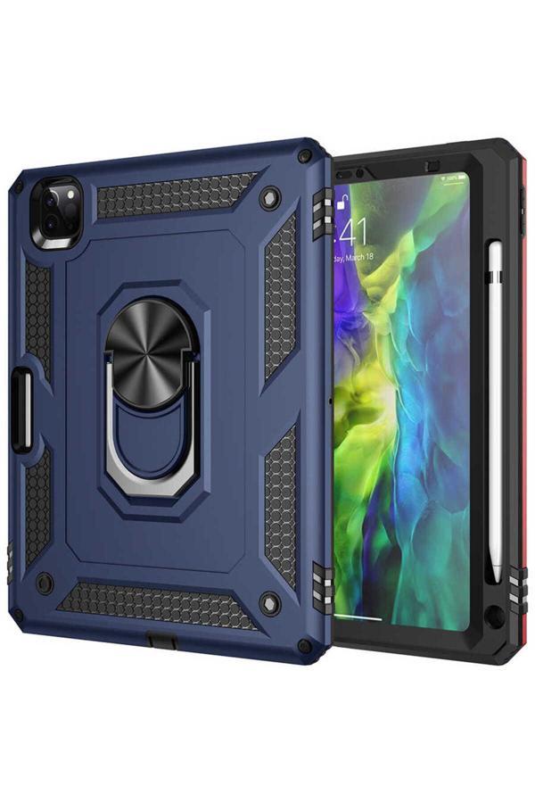 Kılıftech İpad Pro 11 2021 (3.Nesil) - Uyumlu Uyumlu Zore Tablet Vega Kapak-Mavi - Image 1