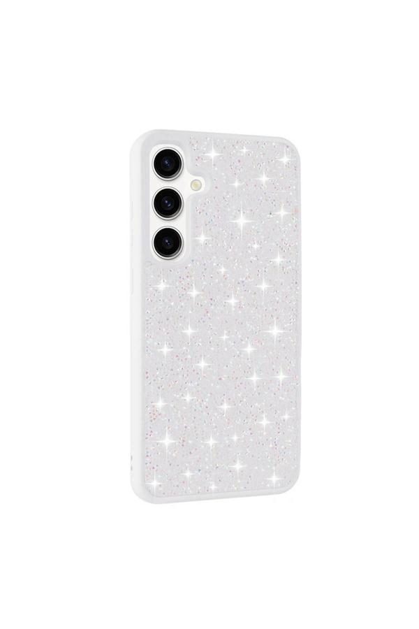 Zen Aksesuar Galaxy S24 Uyumlu Parlak Taşlı Tasarım Pırlanta Zore Kılıf-Beyaz - Image 1