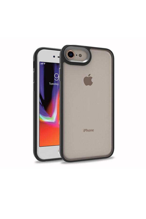Zore İphone Se 2022 Uyumlu Flora Kılıf-Siyah - Image 1