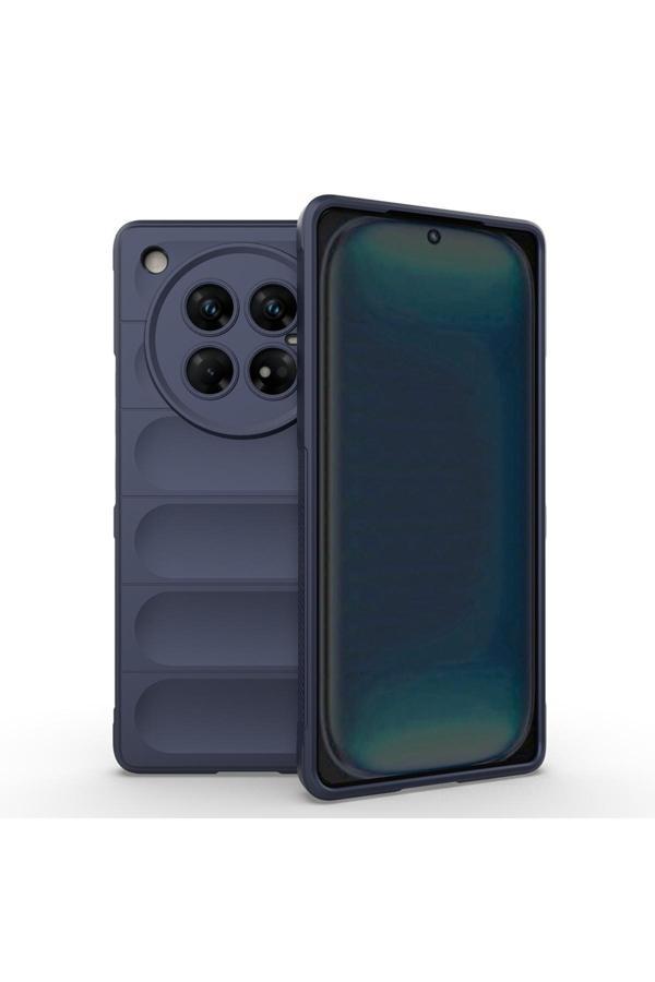 Kılıftech İnfinix Zero 40 5G Kılıf Esnek Tpu Oyuklu Arka Yüzey Tasarımlı Kth Etnik Silikon Kapak - Lacivert - Image 1