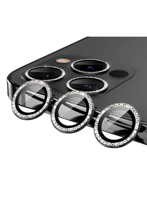 Ardemix İphone 13 Pro Max Uyumlu Zore Cl-06 Kamera Koruyucu-Siyah - Image 1