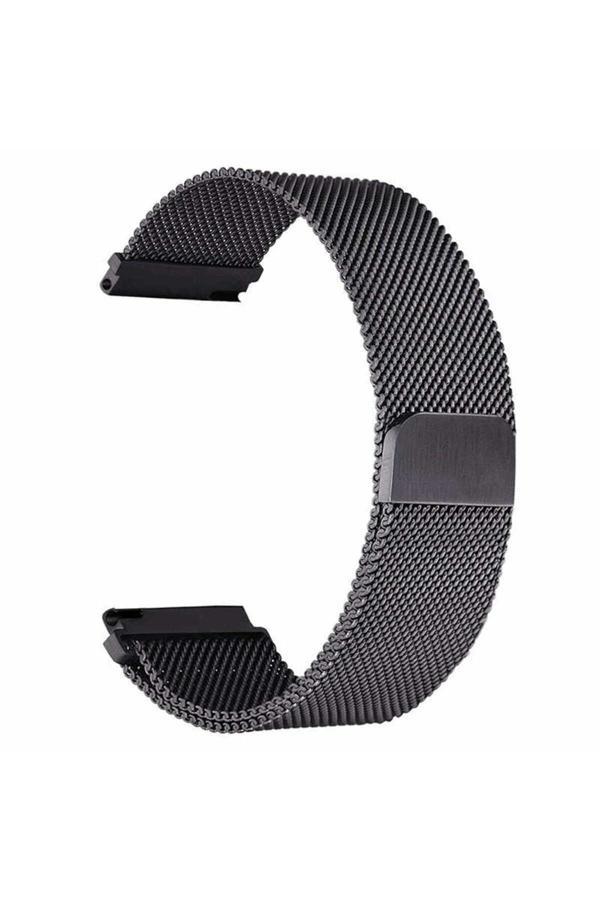 Kılıftech Gear S2 (20Mm) Uyumlu Krd-12 Metal Zore Kordon-Siyah - Image 1