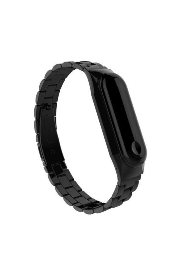 Kılıfda Kılıf Xiaomi Mi Band 6 Uyumlu Krd-04 Metal Zore Kordon-Siyah - Image 1