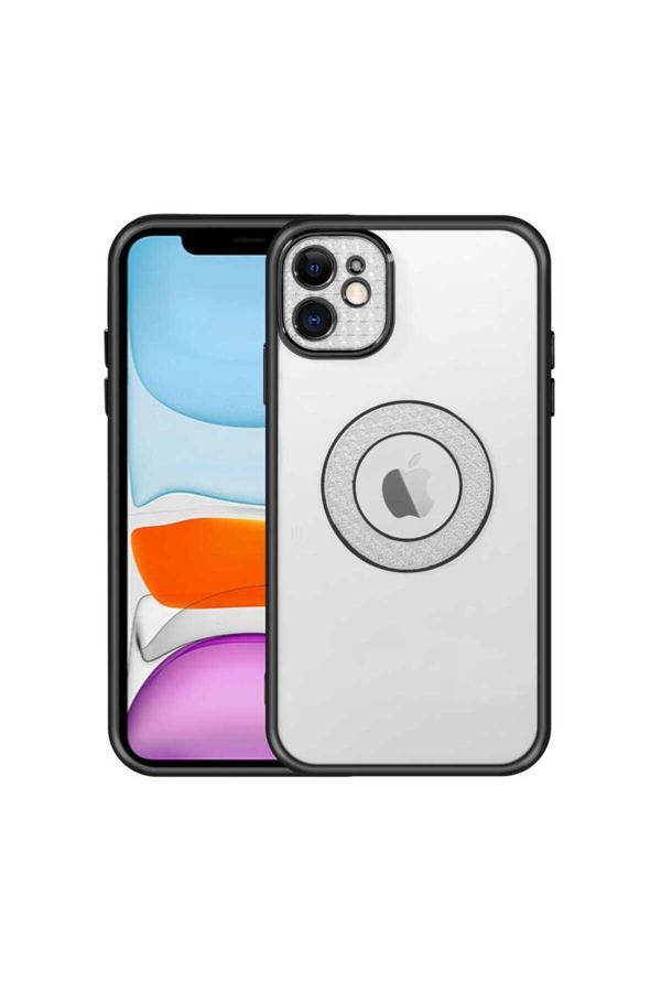 Zore İphone 12 Uyumlu Kamera Korumalı Logo Gösteren Esta Kılıf-Siyah - Image 1