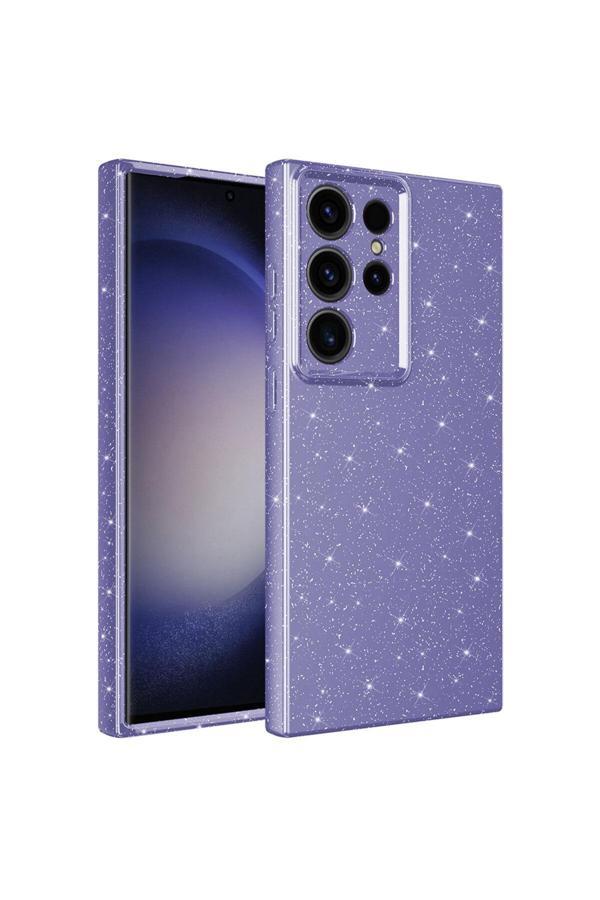 Kunt Galaxy S23 Ultra Kılıfı Kamera Korumalı Simli Lüks Koton - Image 1