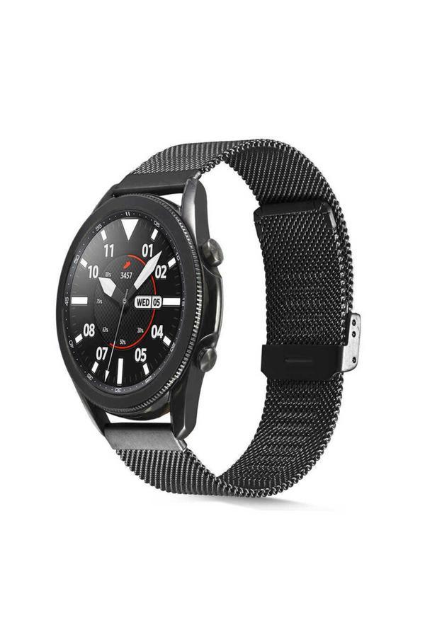 Lumena Huawei Gt2 46Mm Uyumlu Krd-45 22Mm Metal Zore Kordon-Siyah - Image 1