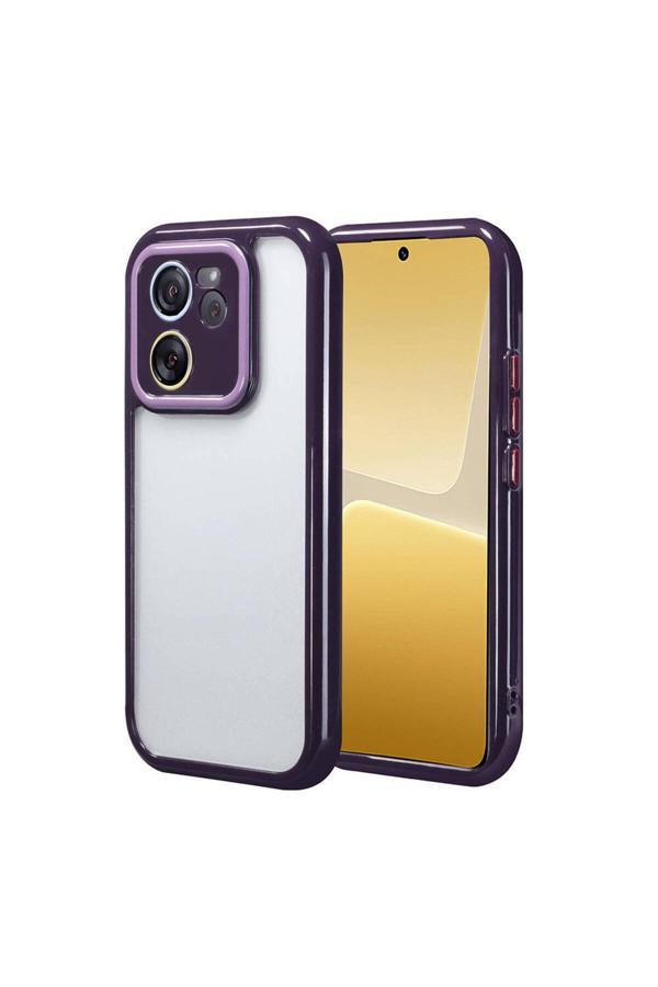 Zore Xiaomi Mi 13T Pro Kılıf Kamera Korumalı Renkli Kenar Ve Çerçeve Tasarımlı Vitamin Kapak-Derin M - Image 1