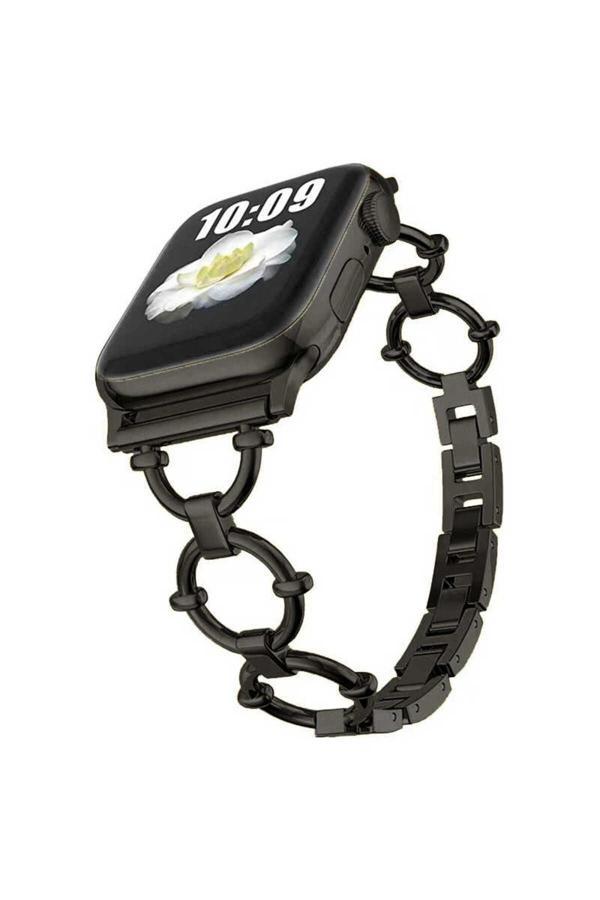Noir318 Watch 38Mm Uyumlu Krd-56 Metal Zore Kordon-Siyah - Image 1