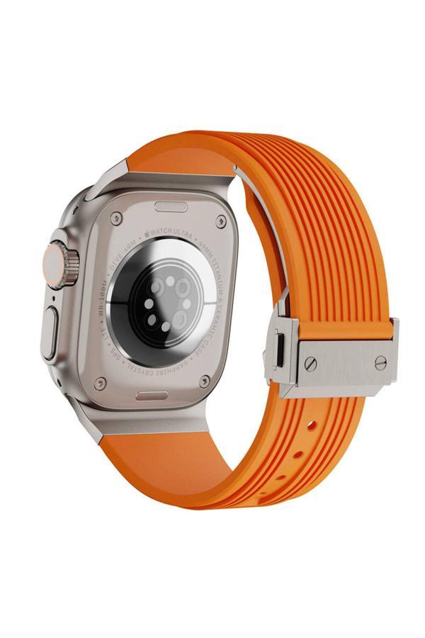 Kılıftech Watch 42Mm Clo- Krd-113 Spor Görünümlü Silikon Kordon-Turuncu - Image 1