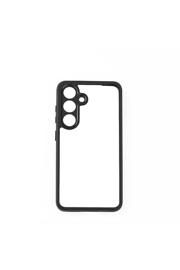 Zore Galaxy S24 Plus Uyumlu Kamera Korumalı Şeffaf Arka Yüzey New Roll Kılıf-Siyah - Image 1