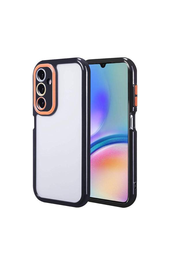 Zore Galaxy A05S Kılıf Kamera Korumalı Renkli Kenar Ve Çerçeve Tasarımlı Zore Vitamin Kapak-Siyah - Image 1