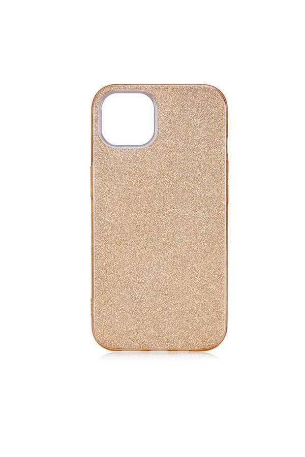 Zore İphone 13 Mini Uyumlu Zore Shining Silikon-Gold - Image 1