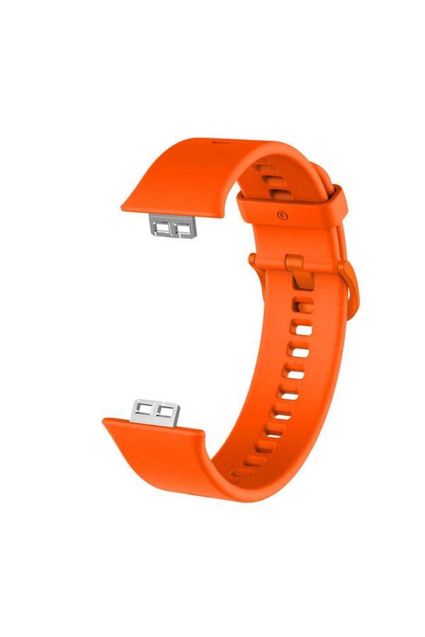 Safa Huawei Watch Fit Krd-43 Uyumlu Zore Kordon-Turuncu - Image 1
