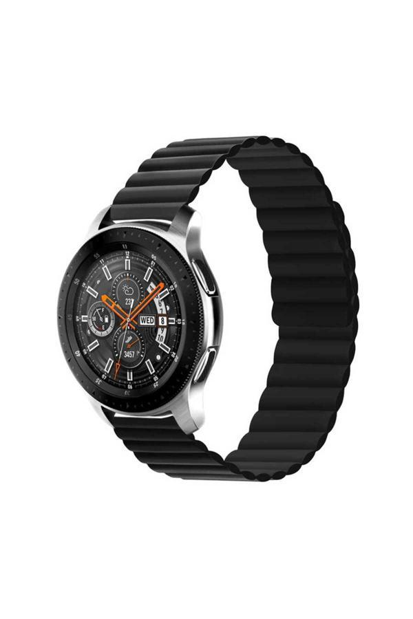 Riseofglc Galaxy Watch 46Mm Uyumlu Krd-52 Zore Kordon-Siyah - Image 1