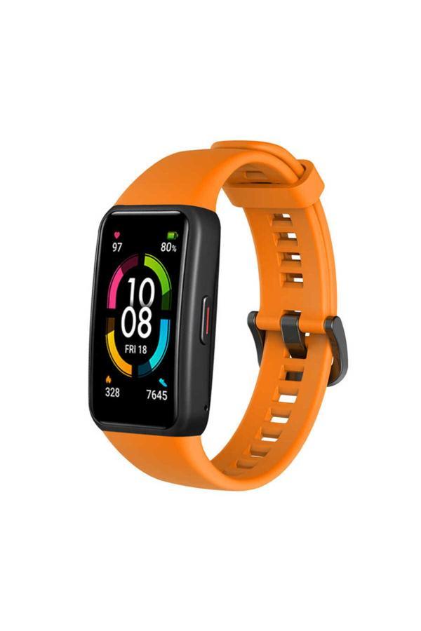 Safa Huawei Band 6 Uyumlu Krd-47 Uyumlu Zore Kordon-Turuncu - Image 1