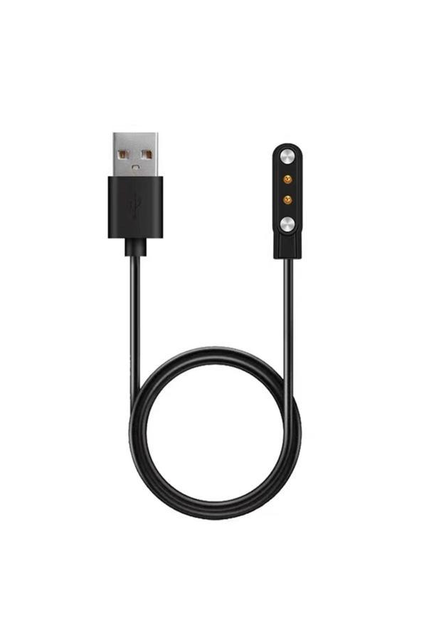 Kılıftech Siyah Haylou Solar Ls05 Akıllı Saat Usb Şarj Kablosu-Zore - Image 1