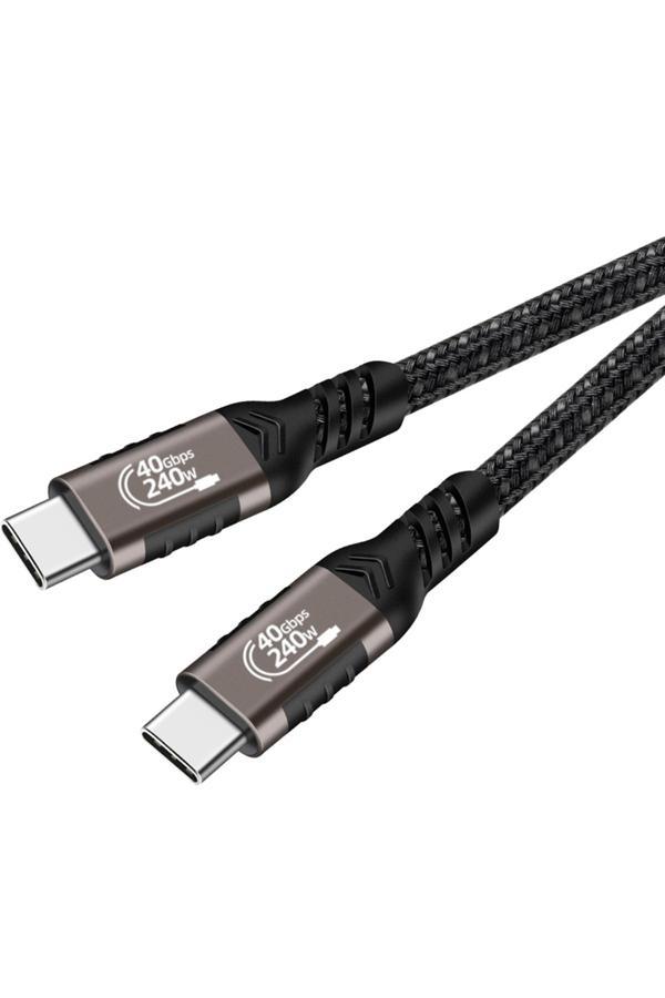 Kılıftech Siyah Qg01 Type-C To Type-C Usb4 Pd Data Kablosu 240W 40Gbps 8K@60Hz 0.5 Metre-Zore - Image 1